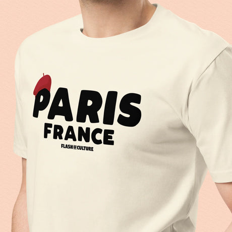 Paris France Beret T-Shirt Adult Unisex