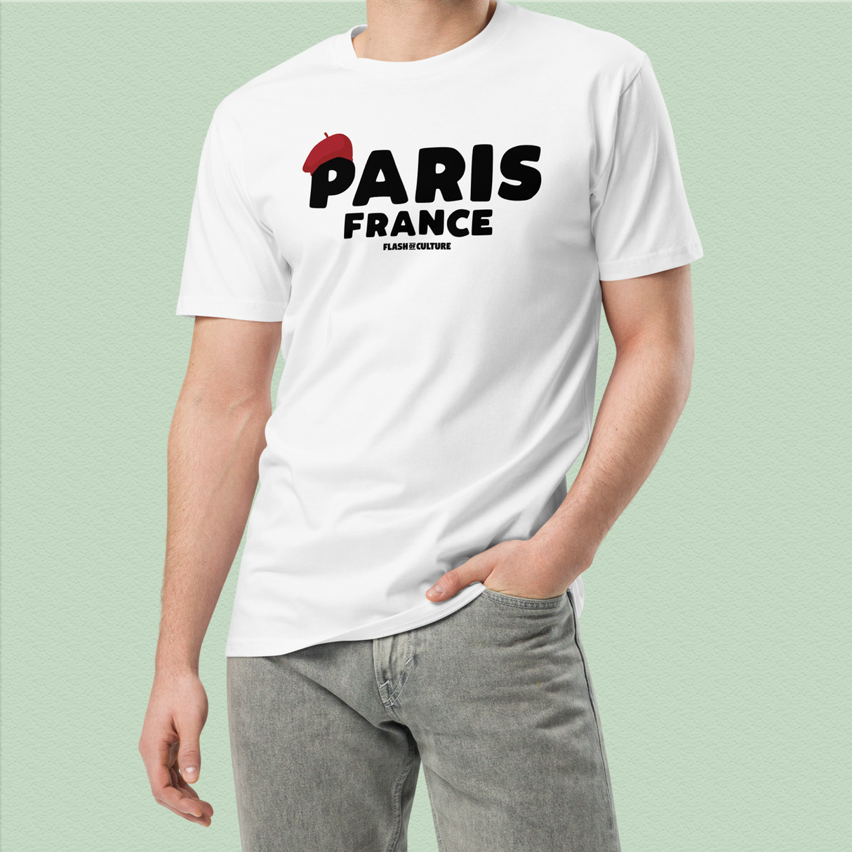 Paris France Beret Unisex Adult T-Shirt