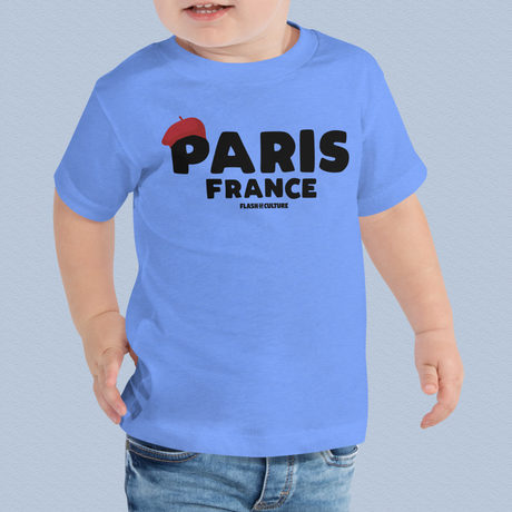 Paris France Beret T-Shirt Kids Unisex