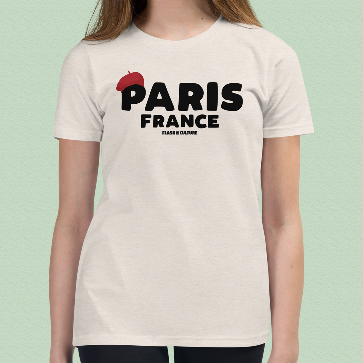 Paris France Beret T-Shirt Kids