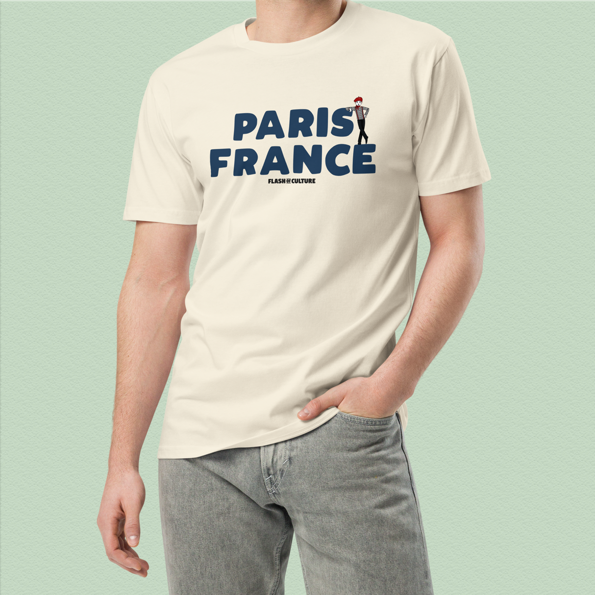 Paris France Mime T-Shirt Unique Design Adult