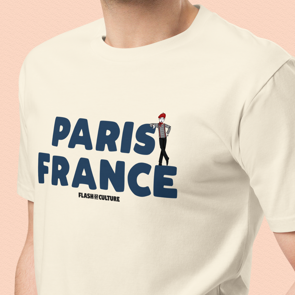 Paris France Mime T-Shirt Unique Design Adult