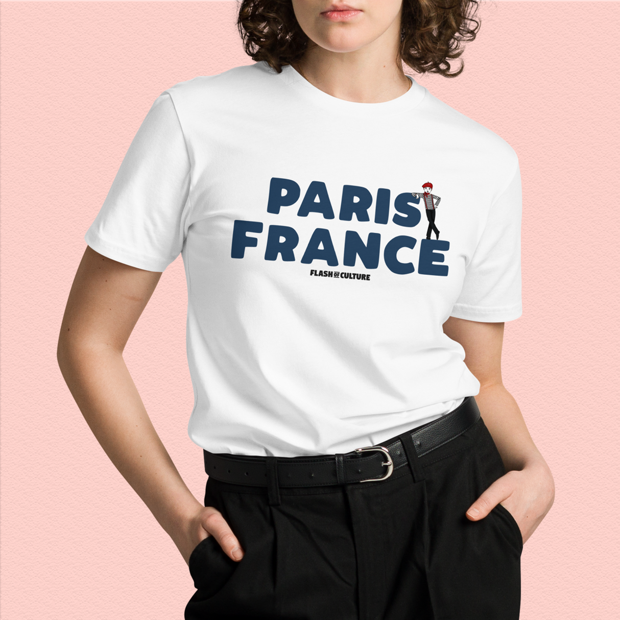 Paris France Mime T-Shirt Unique Design Adult