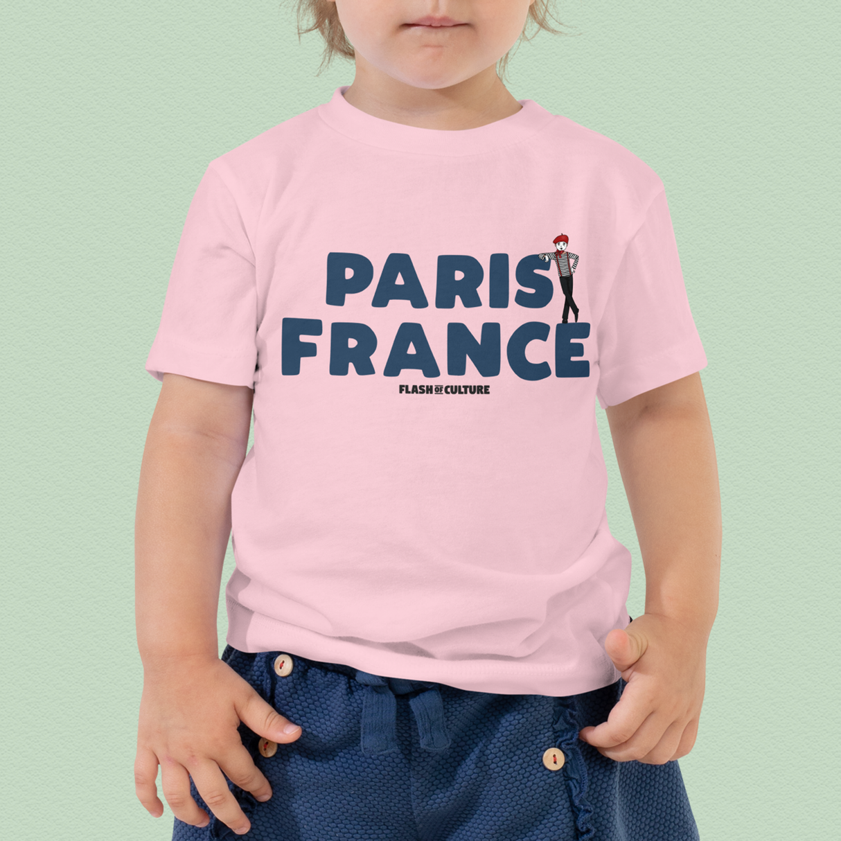 Paris France Kids T-Shirt with mime