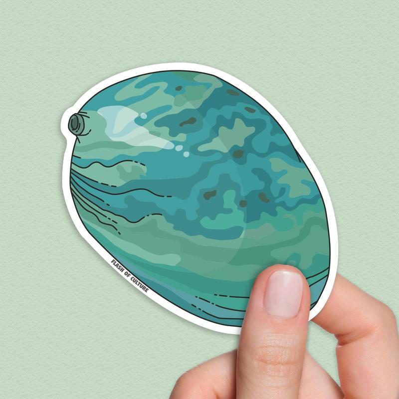 Paua shell sticker, Paua New Zealand Stickers, Abalone shell sticker