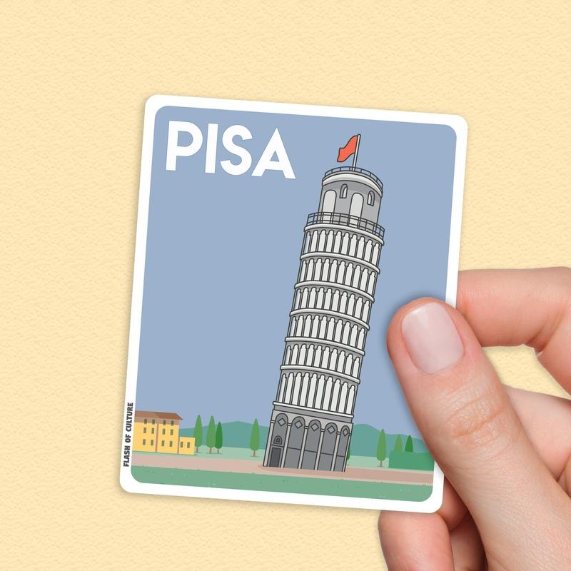 Pisa Italy Sticker, Pisa stickers, Pisa Italy