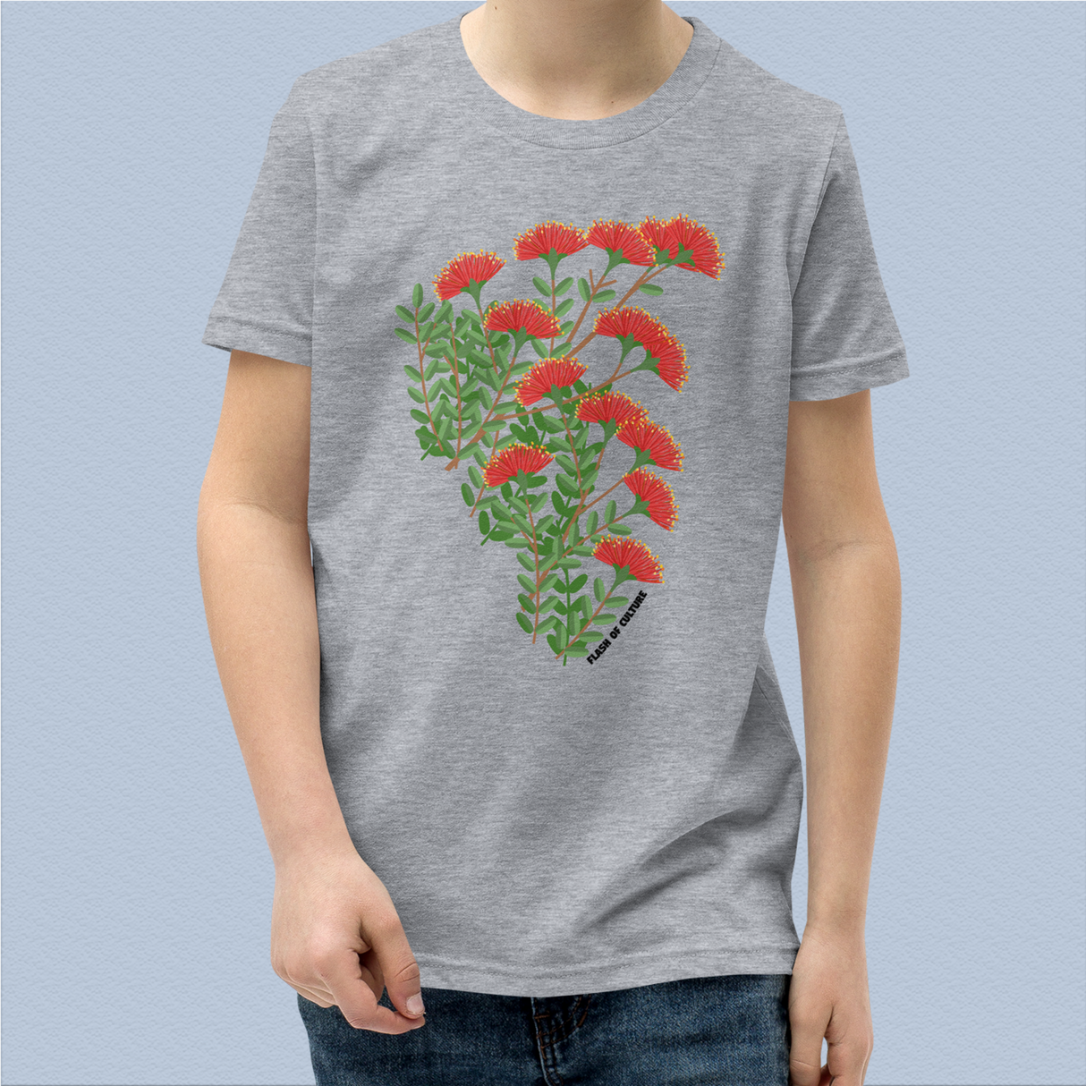 New Zealand Pohutukawa T-Shirt Kids Youth