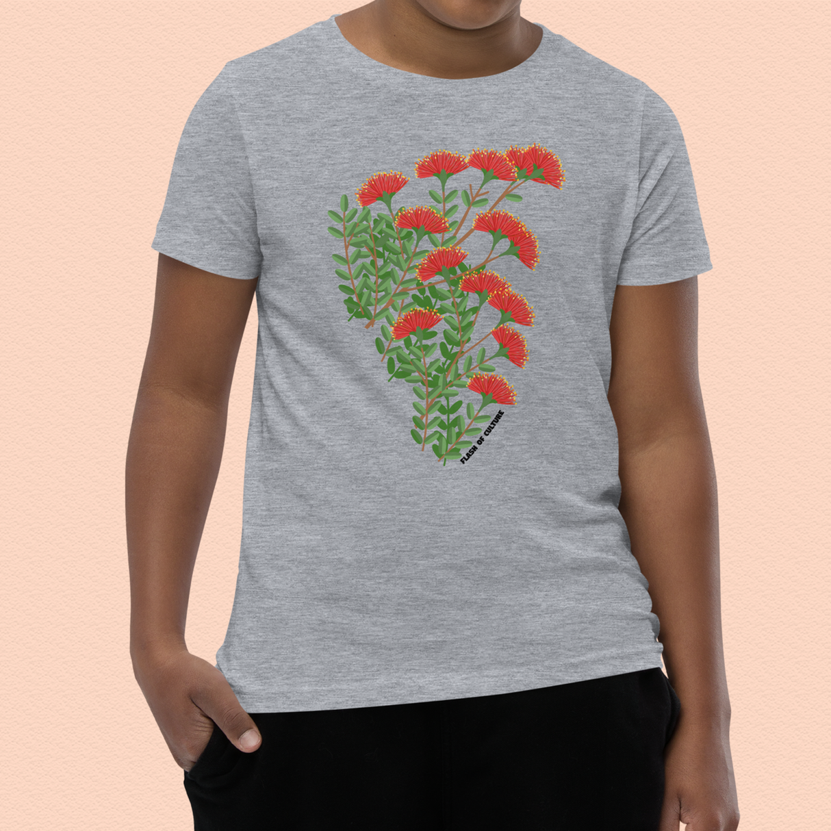 New Zealand Pohutukawa T-Shirt Kids Youth