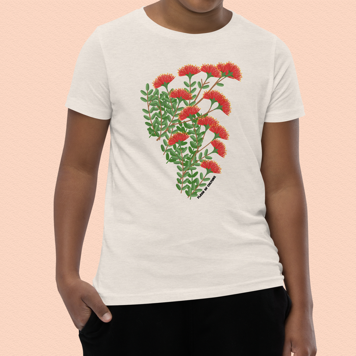 New Zealand Pohutukawa T-Shirt Kids Youth