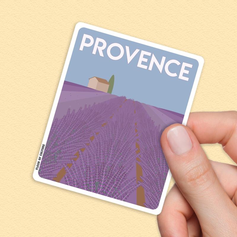 Provence France Sticker, Lavender Fields France