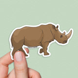 Rhino sticker, Rhinoceros stickers, Rhino art