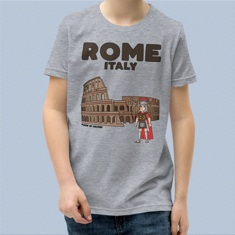 Rome Italy Colosseum Gladiator T-Shirt Kids Youth Size 6+ years