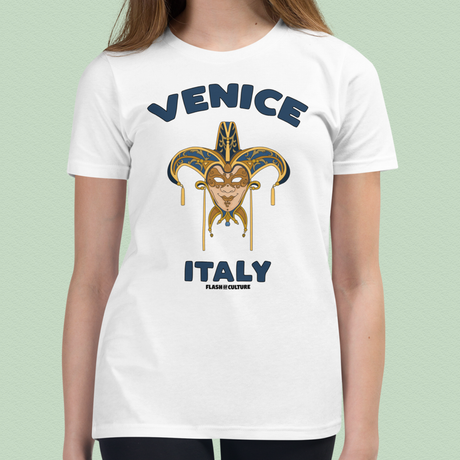 Venetian Mask Italy Kids T-shirt Ages 6+