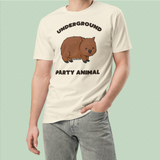 Wombat Underground Party Animal T-Shirt Adult Unisex