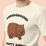 Wombat Underground Party Animal T-Shirt Adult Unisex