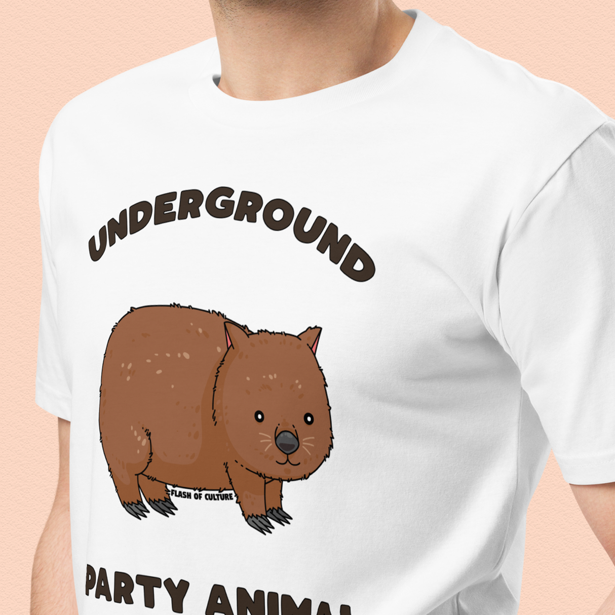 Wombat Underground Party Animal T-Shirt Adult Unisex