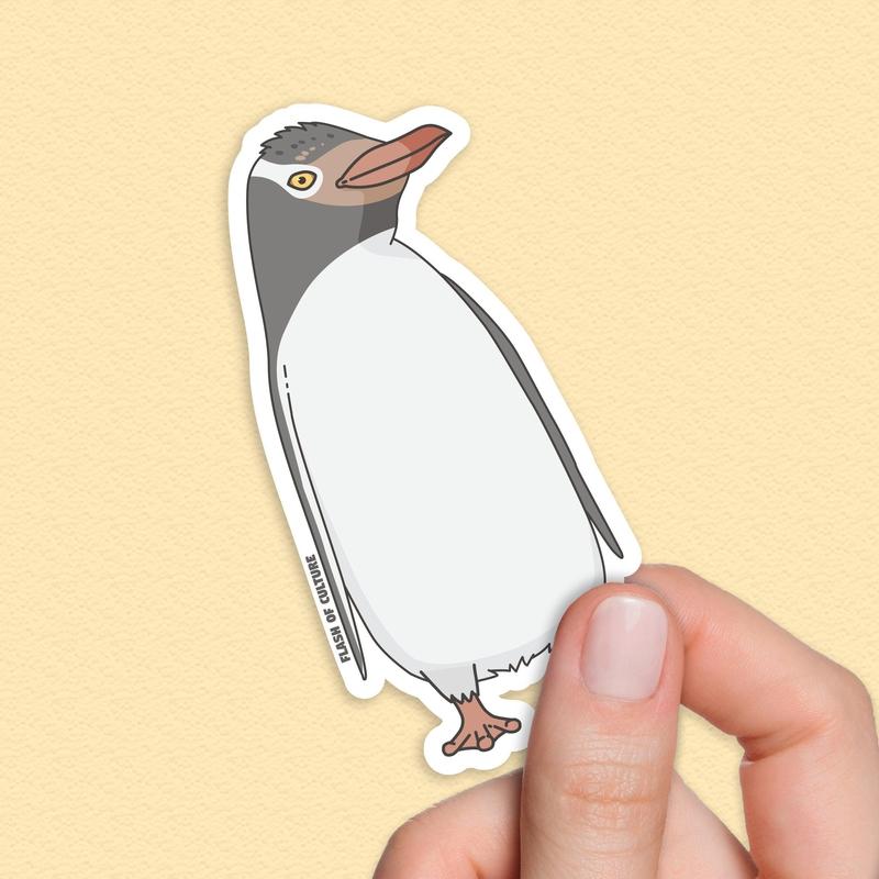 Yellow-eyed Penguin sticker, New Zealand Stickers