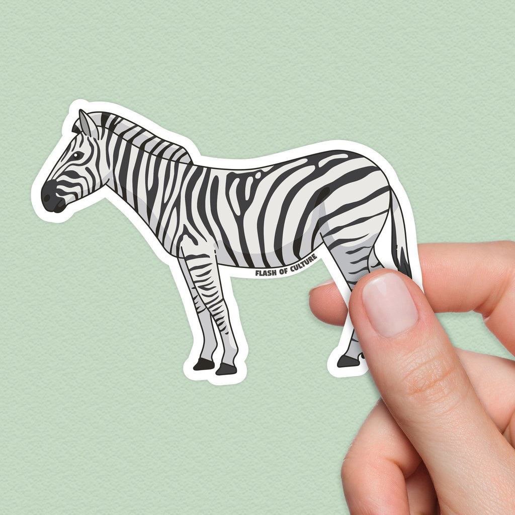 Zebra sticker, Endangered animal stickers