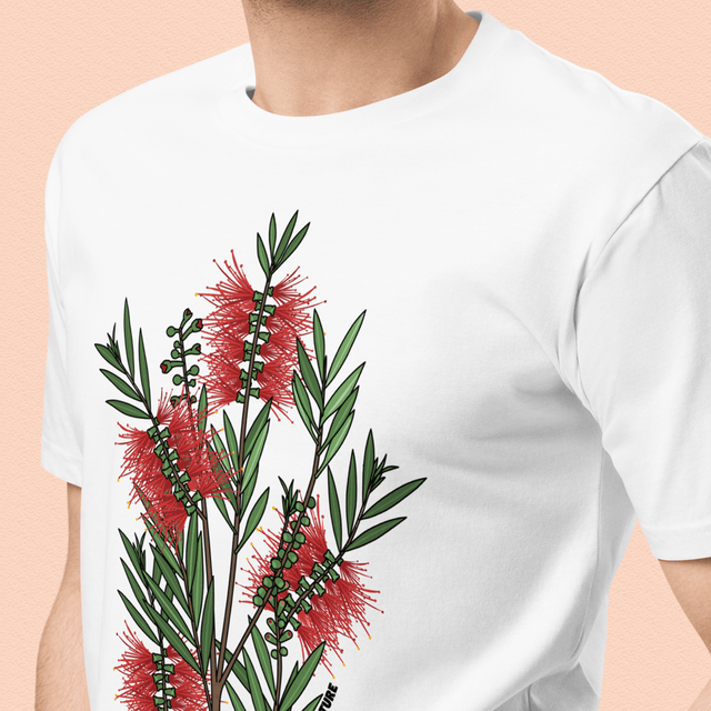 Australian Bottlebrush Flower T-Shirt Adult Unisex