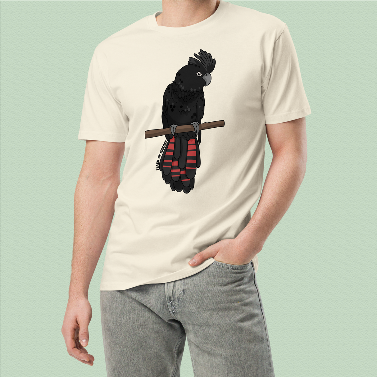 Australian Black Cockatoo T-Shirt Adult