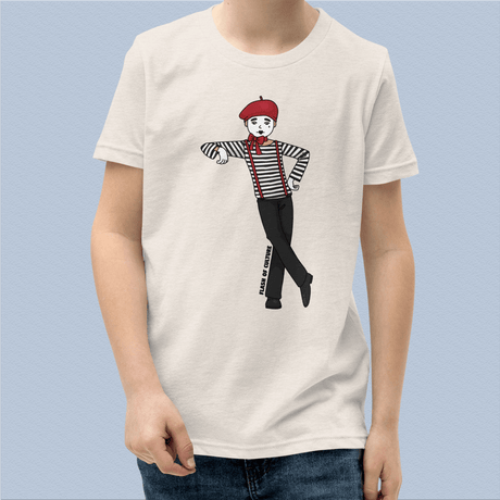 French Mime T-Shirt Kids Youth Size 6+ years