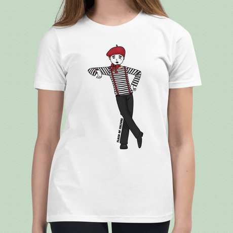 French Mime T-Shirt Kids Youth Size 6+ years