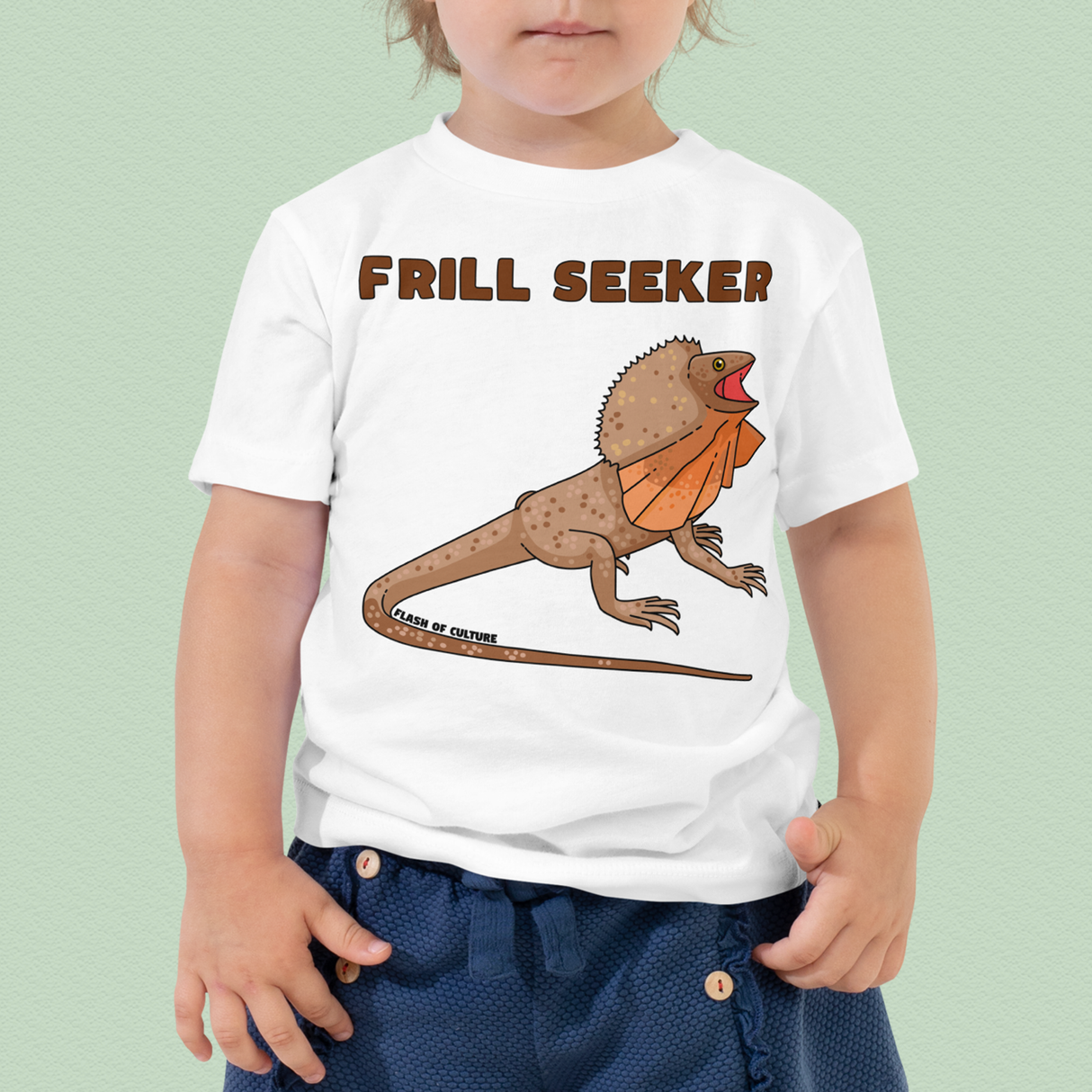 Frill-Seeker Toddler T-Shirt Frill-Necked Lizard Design