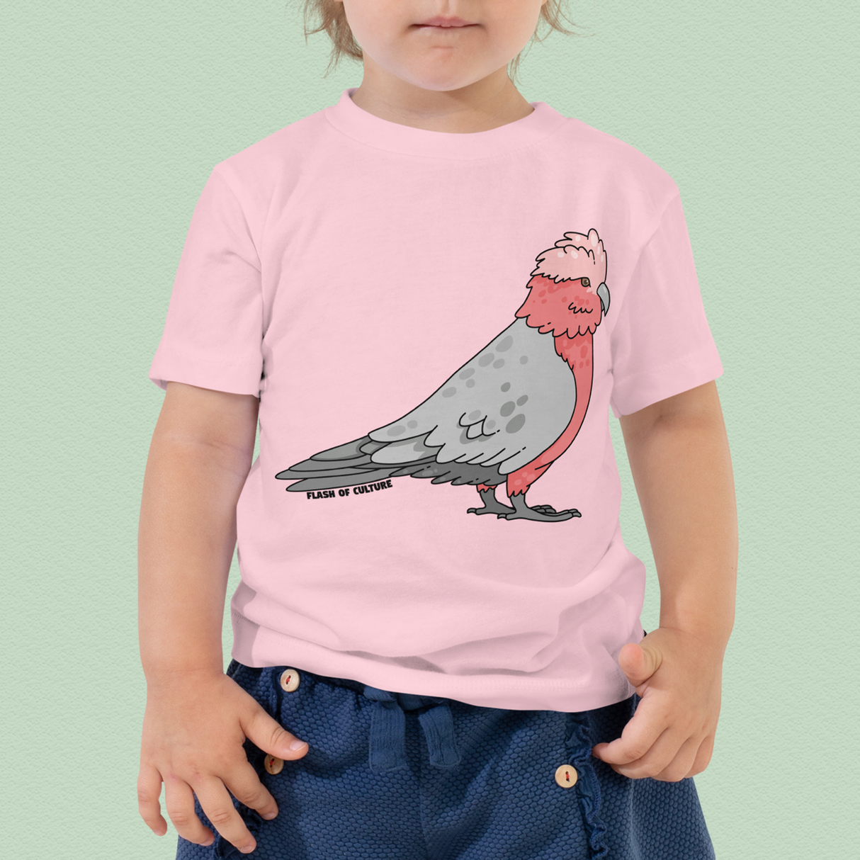 Australian Galah Toddler T-Shirt, Soft Cotton Shirt