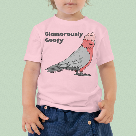 Australian Galah Toddler T-Shirt - 'Glamorously Goofy' Design