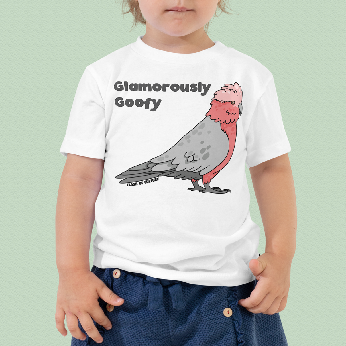 Australian Galah Toddler T-Shirt - 'Glamorously Goofy' Design