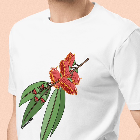 Australian Gumnut Flower & Leaves T-Shirt Adult Unisex