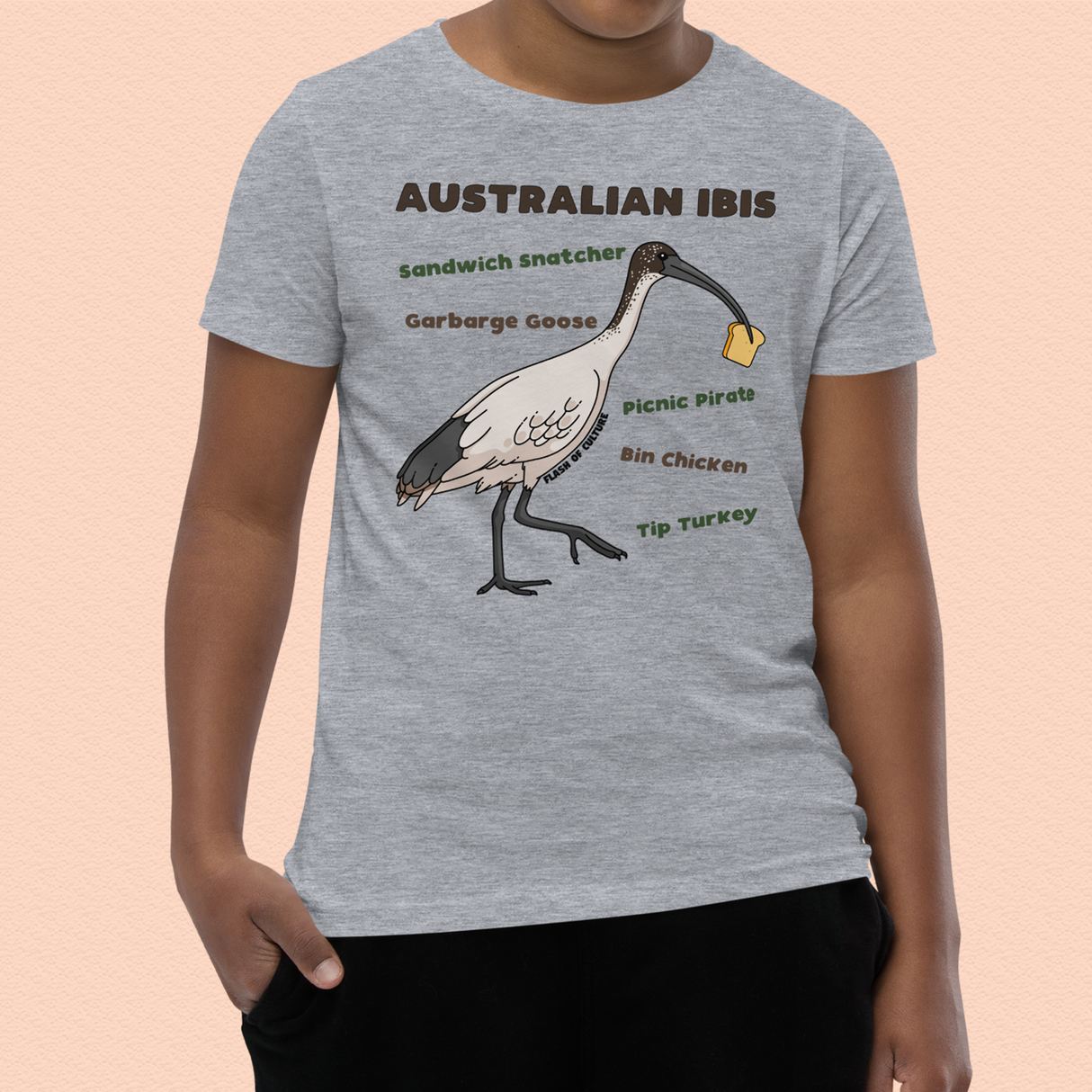 Australian Ibis Bin Chicken T-Shirt for Kids