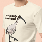 Funny Australian T-Shirt, Irrationally Irresistible Ibis, Adults Unisex, Funny Australian Shirt