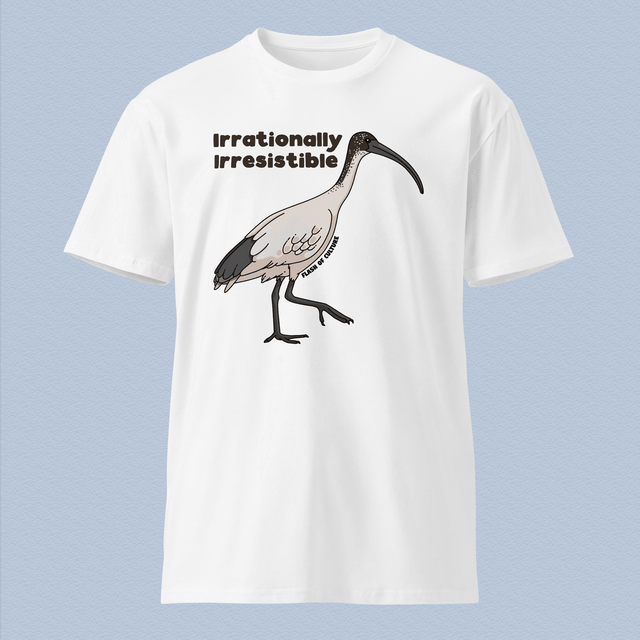 Australian T-Shirt, Irrationally Irresistible Ibis, Adult Unisex