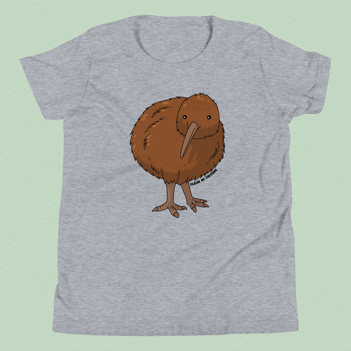 Kids' Kiwi Bird T-Shirt, New Zealand Wildlife Tee, Soft Cotton Kids Shirt