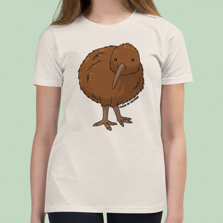 Kids' Kiwi Bird T-Shirt, New Zealand Wildlife Tee, Soft Cotton Kids Shirt