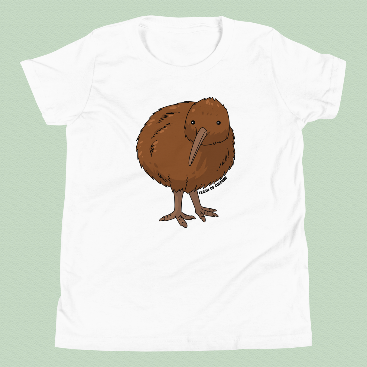 Kids' Kiwi Bird T-Shirt, New Zealand Wildlife Tee, Soft Cotton Kids Shirt