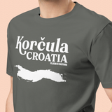 Korcula Croatia Island Map T-Shirt Adult