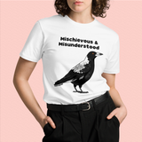 Magpie Adult T-Shirt, Mischievous & Misunderstood