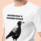 Magpie Adult T-Shirt, Mischievous & Misunderstood