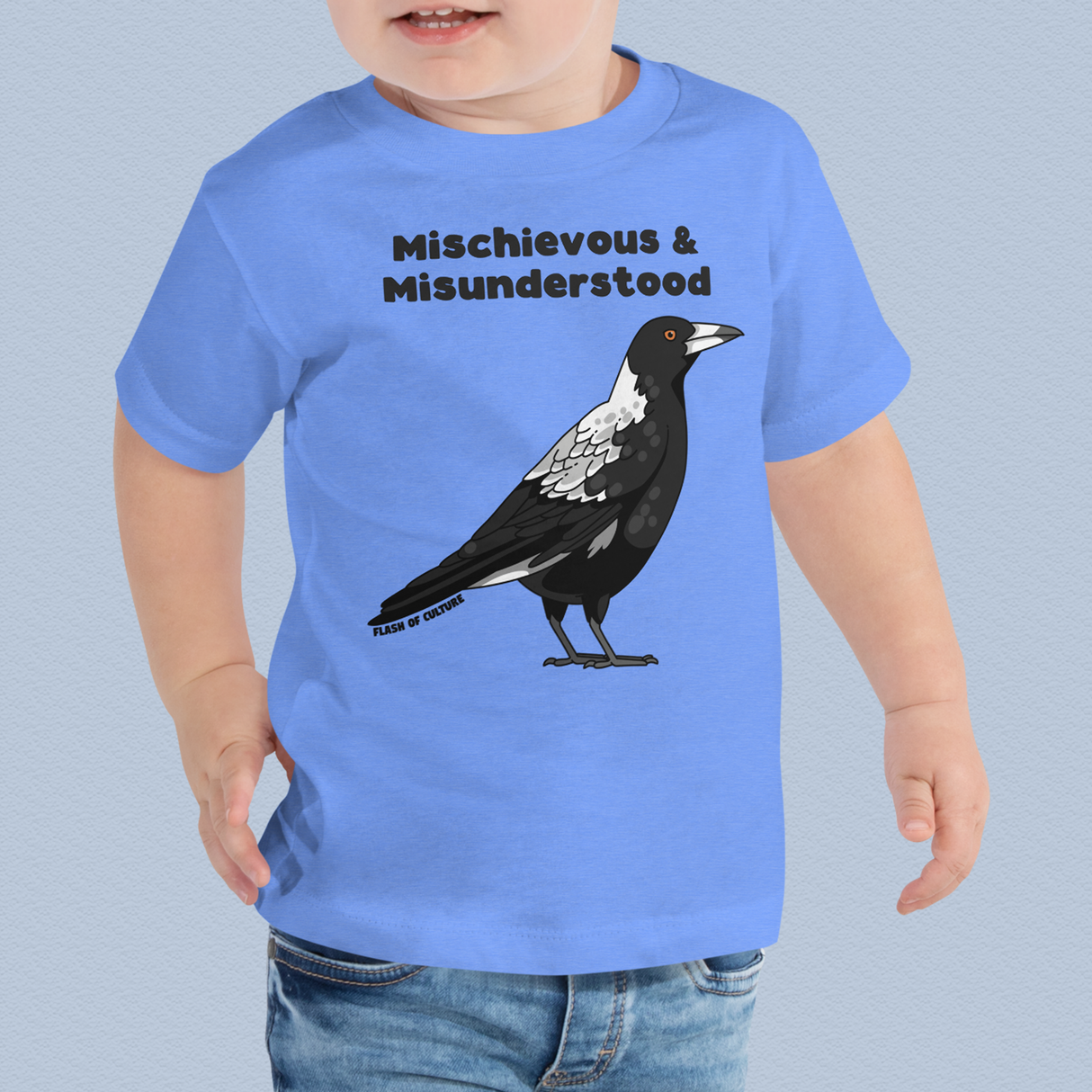 Toddler Magpie T-Shirt, Mischievous & Misunderstood Design