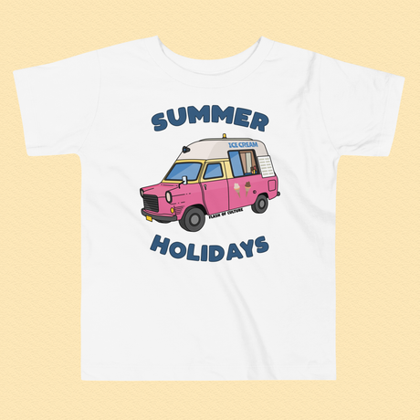 Summer Holidays Mr Whippy Ice Cream Van Toddler T-Shirt, Ages 2–5 Years