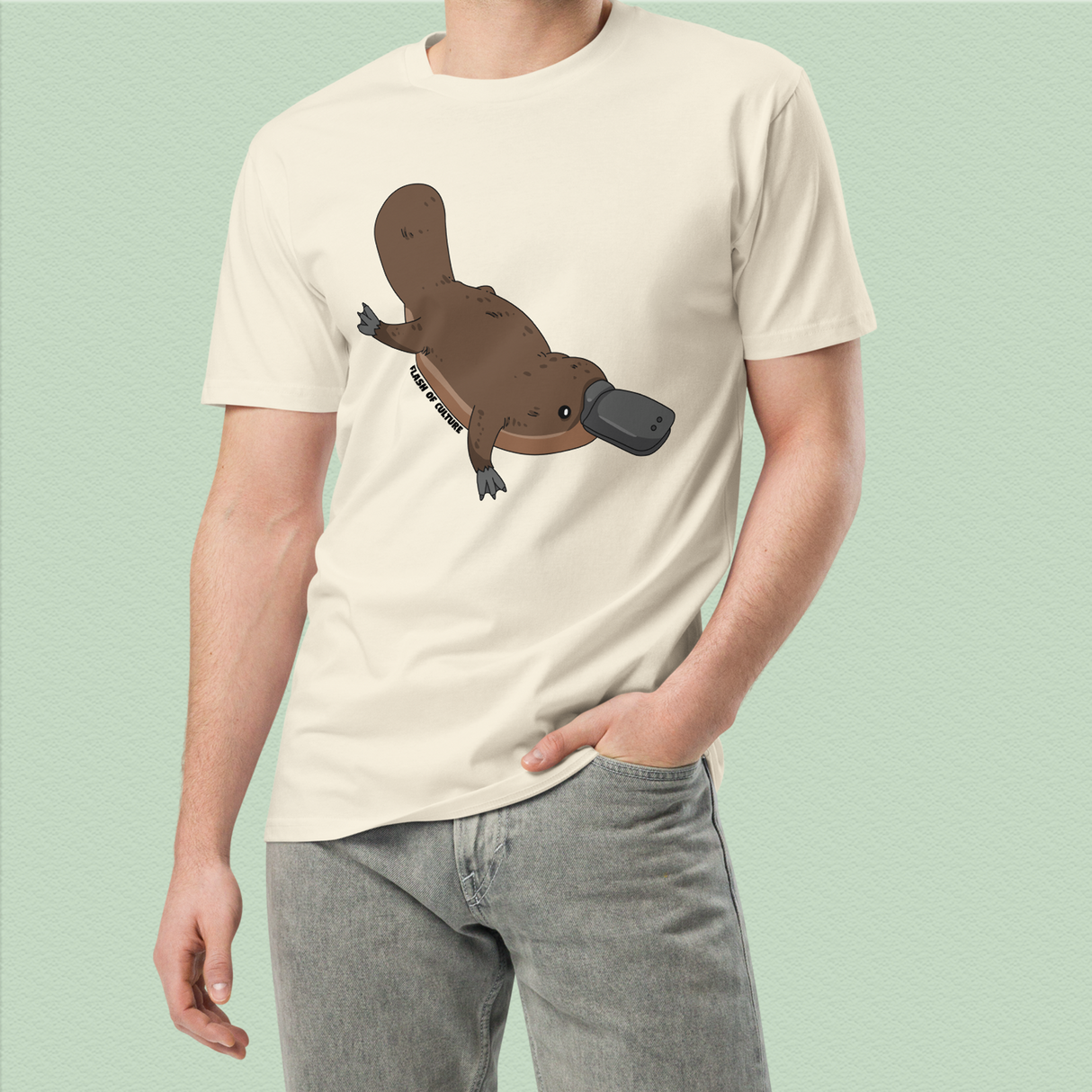 Platypus Design Unisex T-Shirt, Nature-Inspired Wildlife Shirt