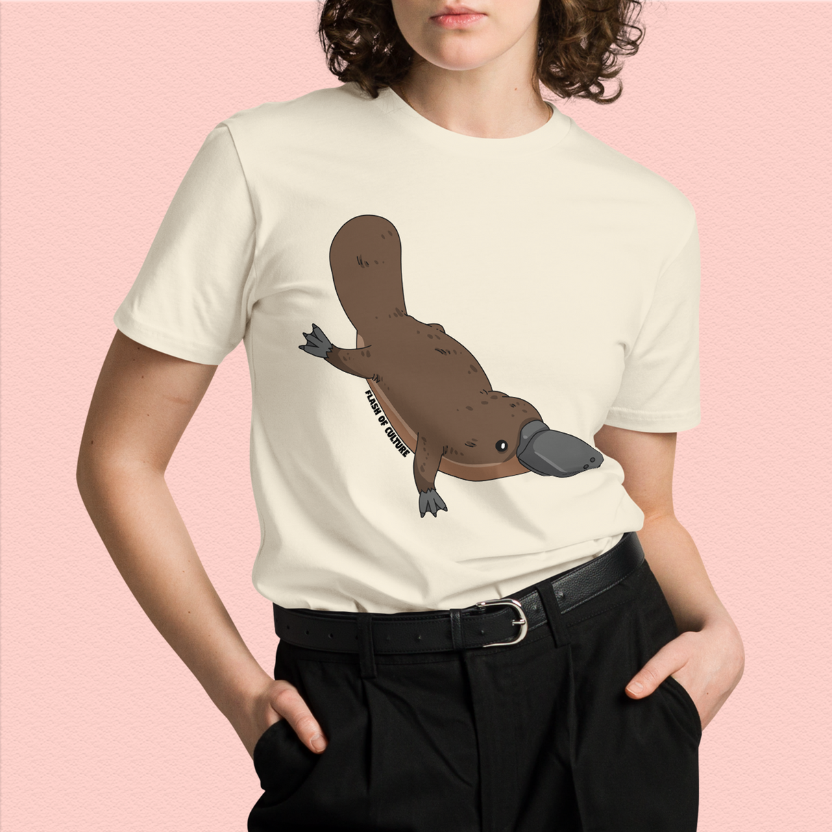 Platypus Design Unisex T-Shirt, Nature-Inspired Wildlife Shirt