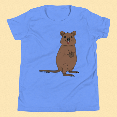 Kids Quokka T-Shirt, Australian Animal Design, Soft Cotton Kids Tee