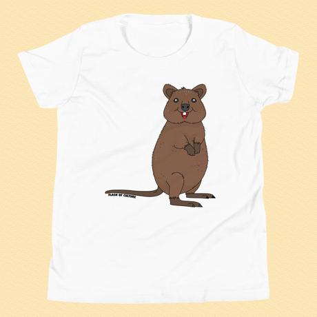 Kids Quokka T-Shirt, Australian Animal Design, Soft Cotton Kids Tee