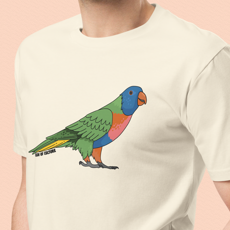 Rainbow Lorikeet T-Shirt, Adult Unisex Tee, Australian Bird Design, Nature-Inspired Gift