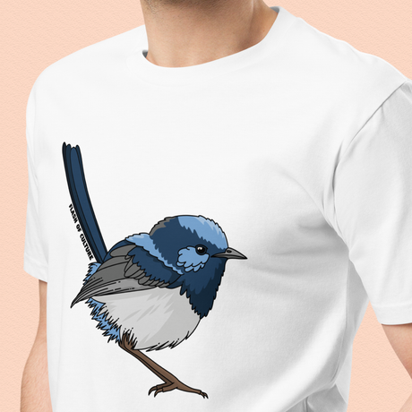 Superb Fairy Wren T-Shirt, Relaxed Fit, Unisex Nature Design, Wildlife Art