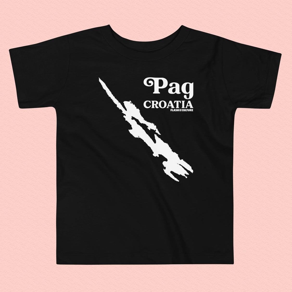 Pag Island Croatia Map T-Shirt Kids Unisex