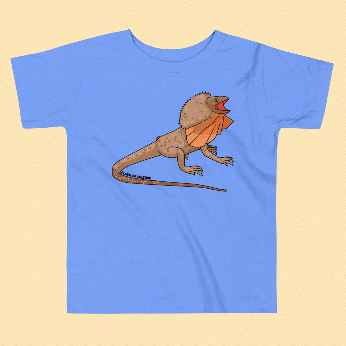 Frill-Necked Lizard Toddler T-Shirt Reptile Design for Little Explorers